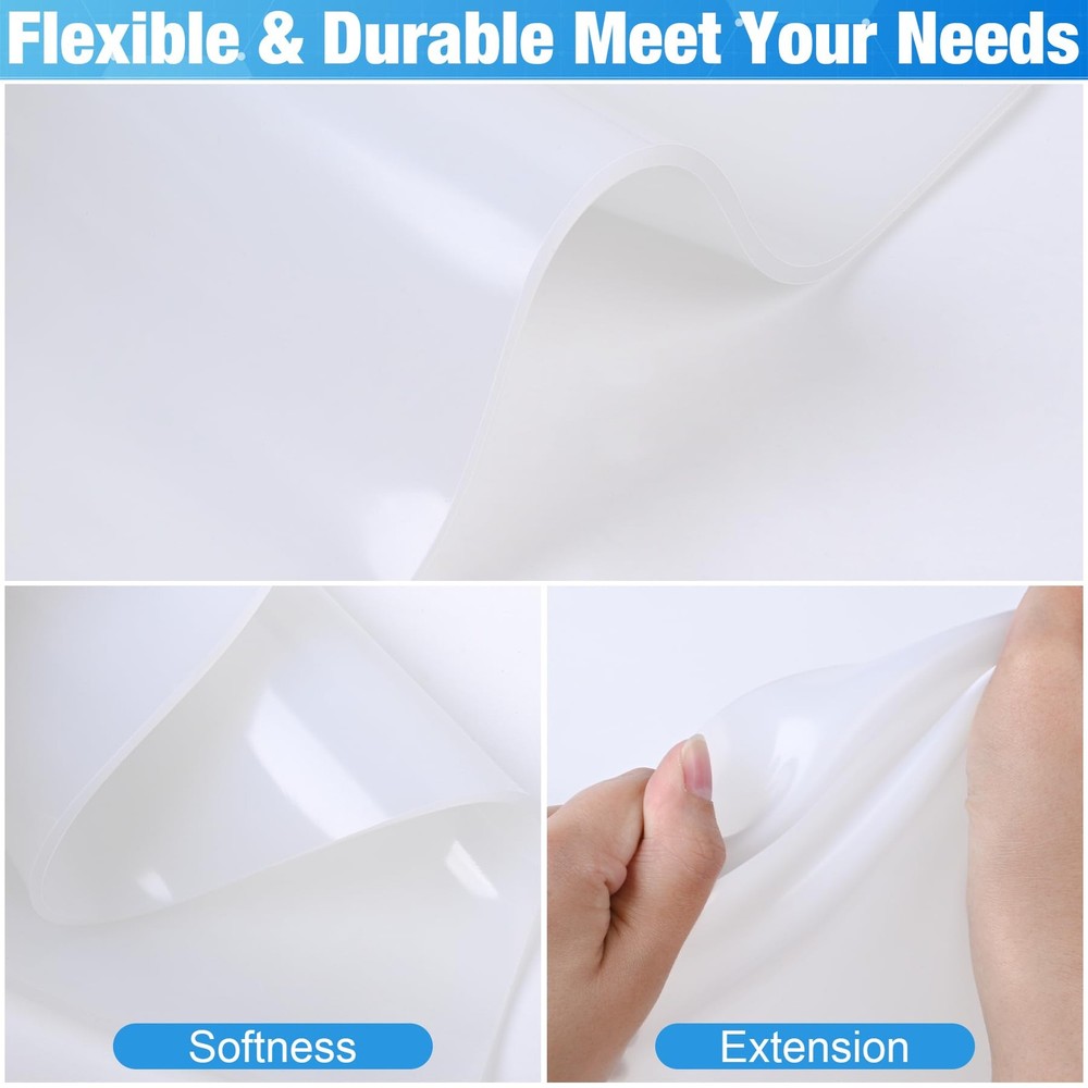 Translucent Silicone Rubber Sheet Translucent, 12 W x 12 L x 1/4 Thick