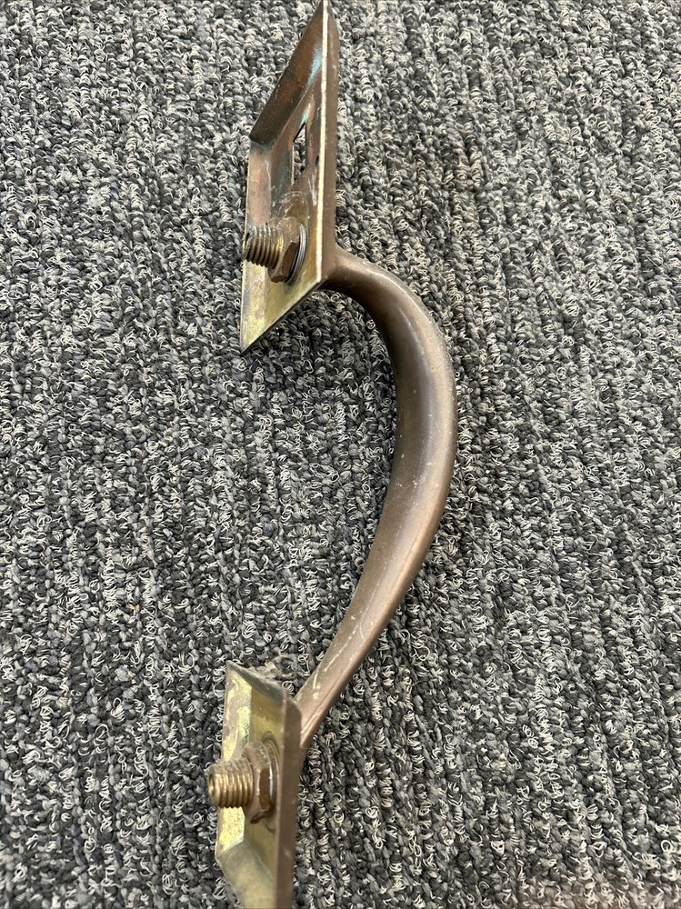 Vintage SOLID BRASS Large EXTERIOR FRONT DOOR PULL HANDLE 8 7/8”
