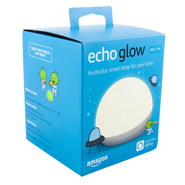 Echo Glow - Multicolor smart lamp, Works with Alexa