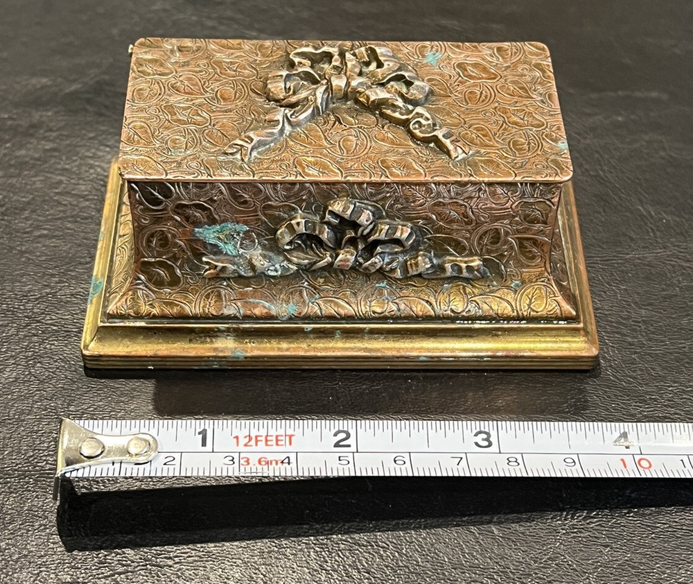 Edwardian Brass Stamp Box