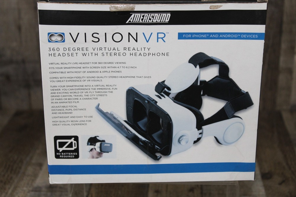 Virtual Reality Headset Vision VR Stereo Headphone IPhone Android NEW