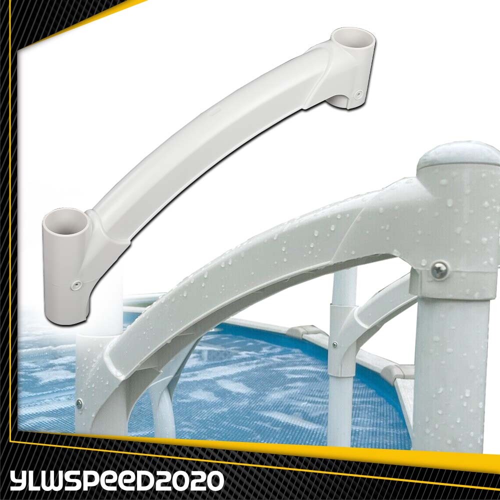 Fit for Above Ground Swimming Pool Step Short Handrail White 1Pcs