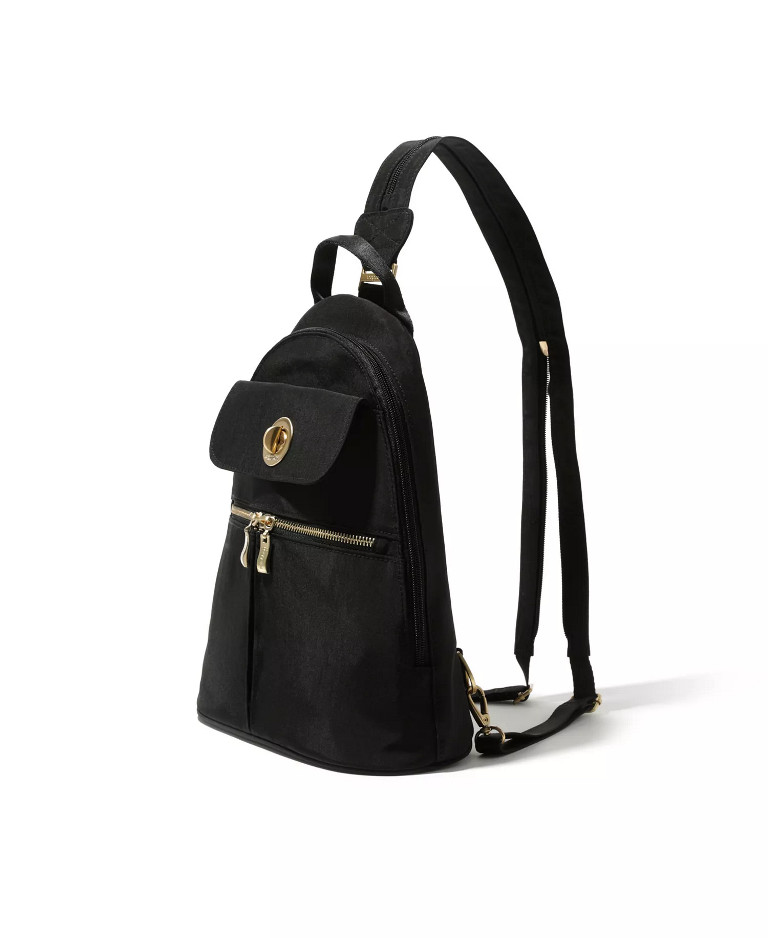 Baggallini Naples Convertible Backpack Black Gold