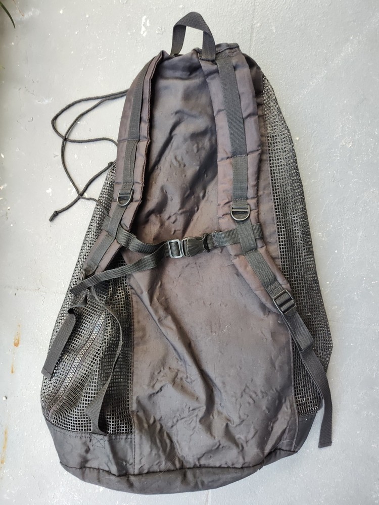 Armor Heavy Nylon Mesh Backpack Bag Black