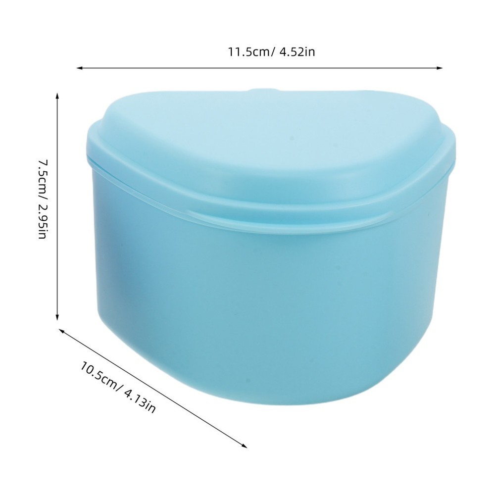 4 Pcs Retainer Portable Cleaning Case Denture Storage Box Compact Plastic