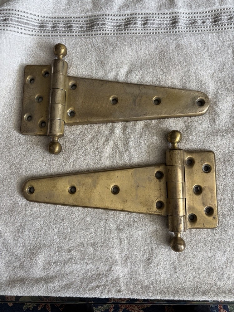 Vintage Brass Garage Door Hinges