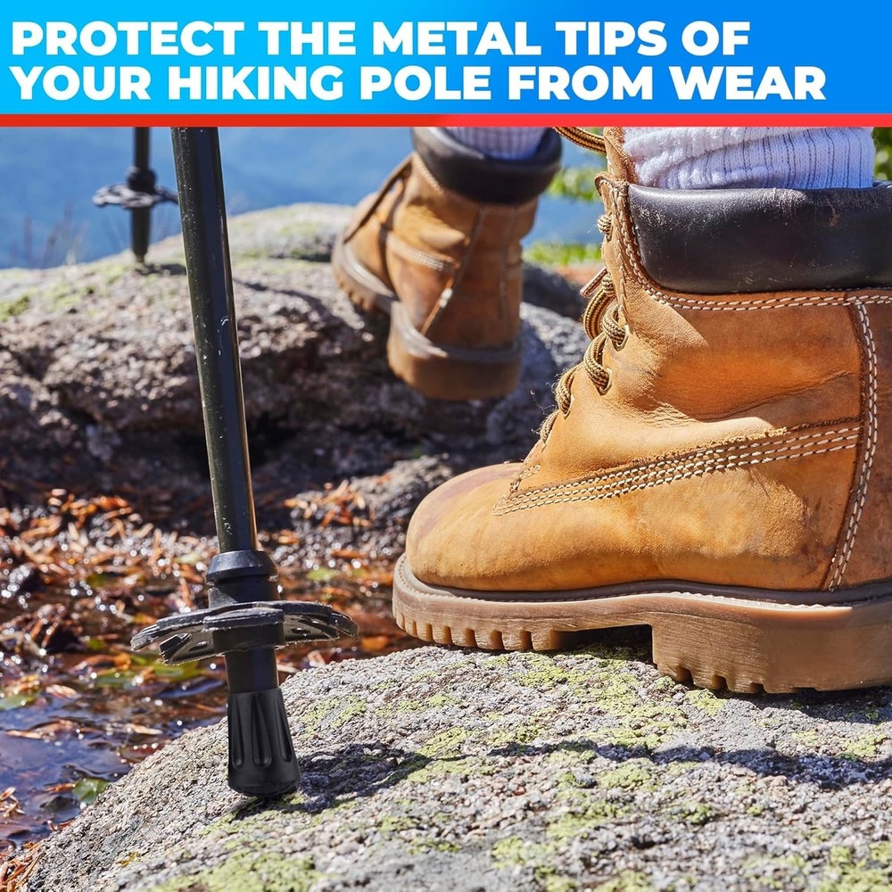 Lightweight Replacement Tips for Hiking Poles - 6 Pack, Great Traction