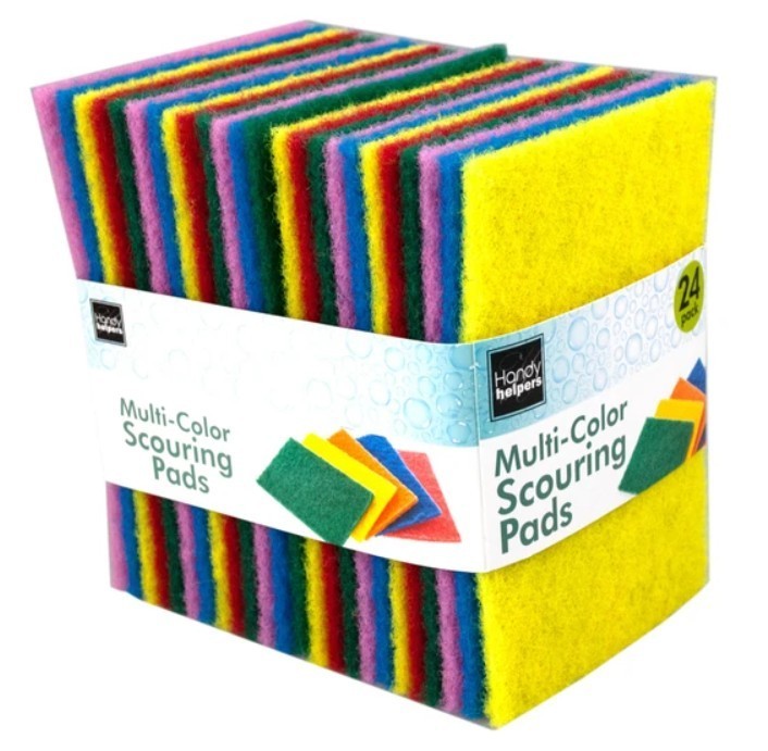 MultiColor Scouring Pads 24 Pack, 4x6, Make your kitchen shine!