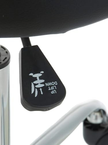 Amazon Basics Drafting Spa Bar Stool w/ Wheels, Height Adjustable Swivel, Black