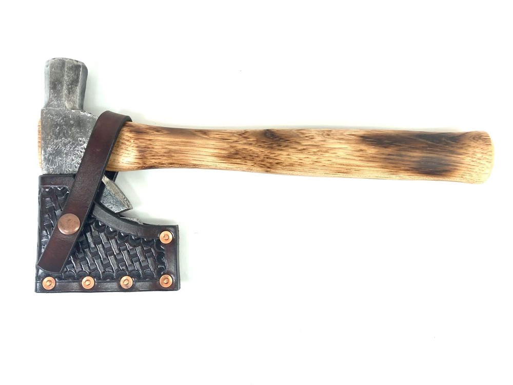 Vintage Anniversary Hatchet With Custom Leather Sheath