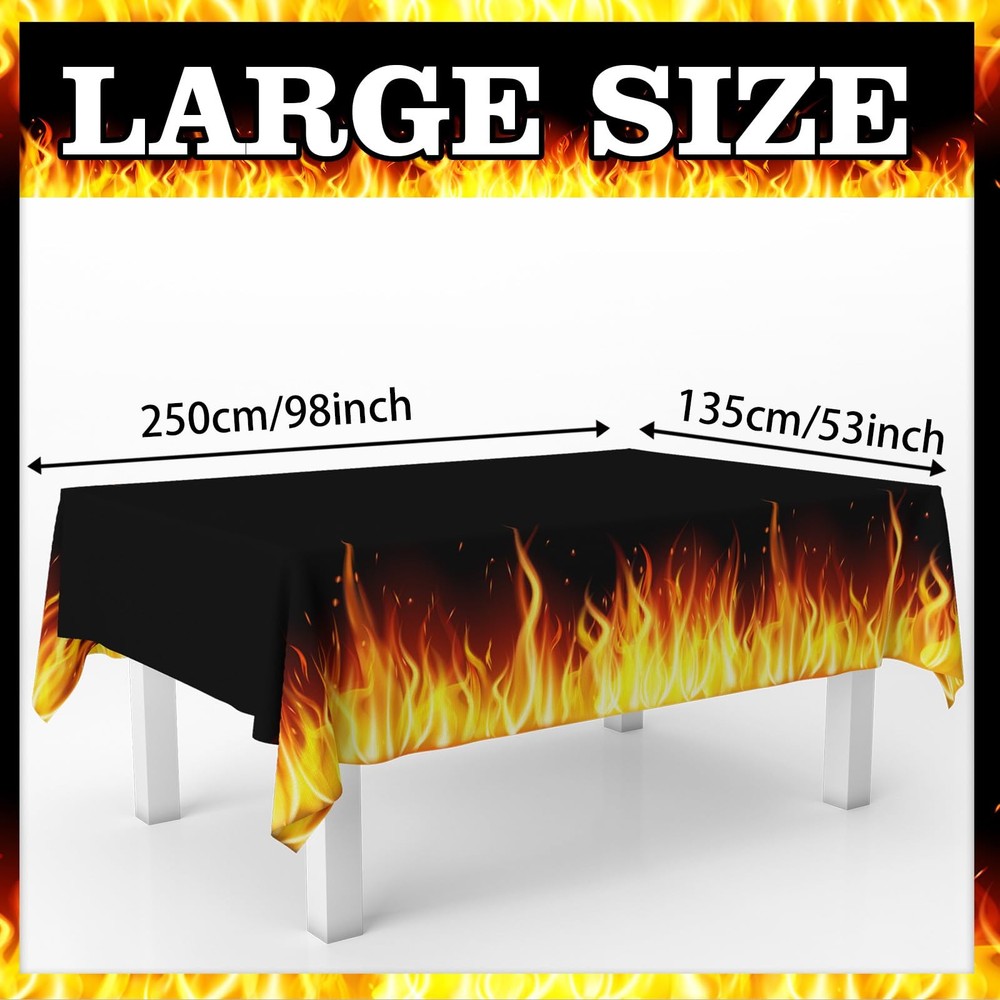 GZBJMYGS Flame Torch Tablecloths 8" x (Rectangular), Multi Color