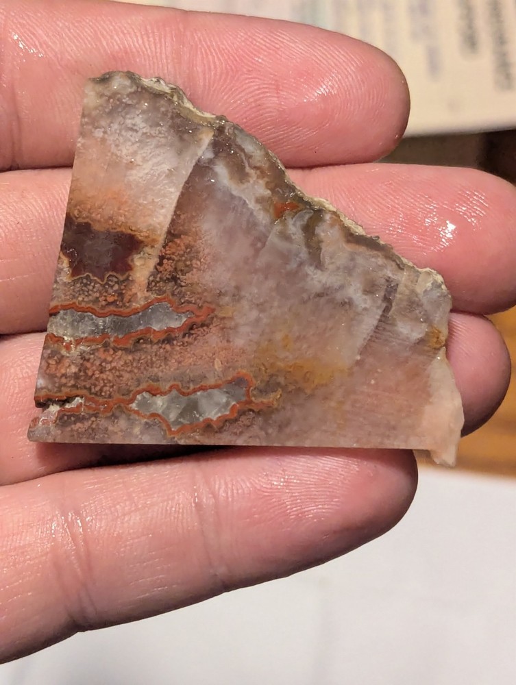 Natural Alabama Paint Rock Agate Crystal Slab