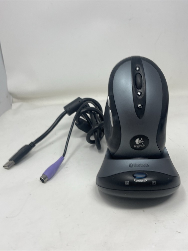 Logitech C-BM16A Hub/Dock/Cradle Bluetooth Wireless Mouse M-RAB81 Need Batteries