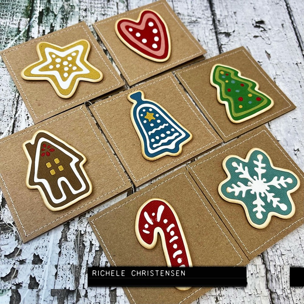 Sizzix Thinlits Christmas Cookies #665566 14pk set Retail $21.99 Tim Holtz