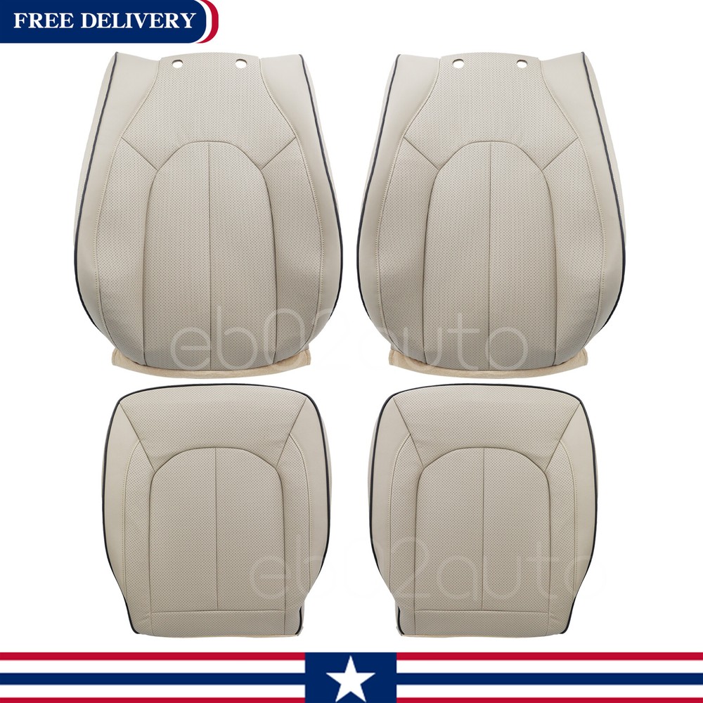 For 2017-2019 Chrysler Pacifica Driver Passenger Side Leather Cover Beige