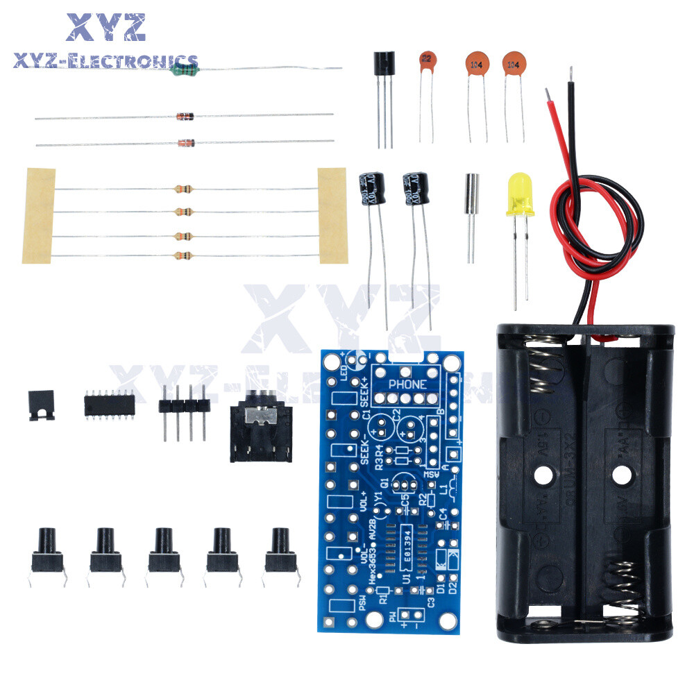 76MHz-108MHz Wireless Stereo FM Radio Receiver Module Electronic Learning Kits