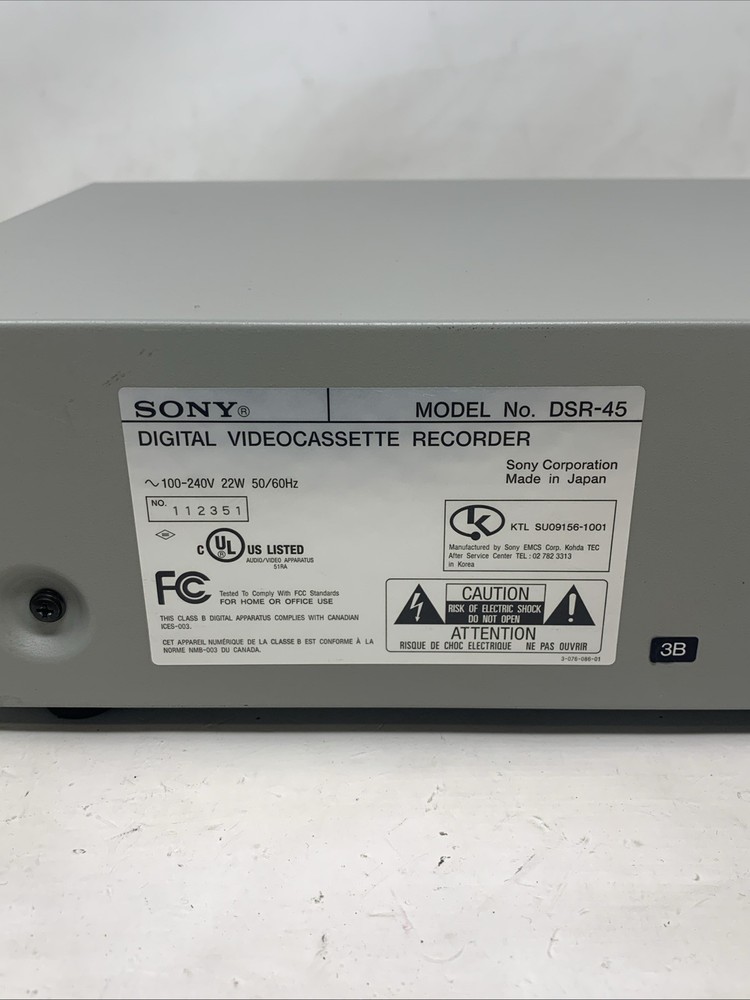 Sony DSR-45 DVCAM & MiniDV VTR *READ*