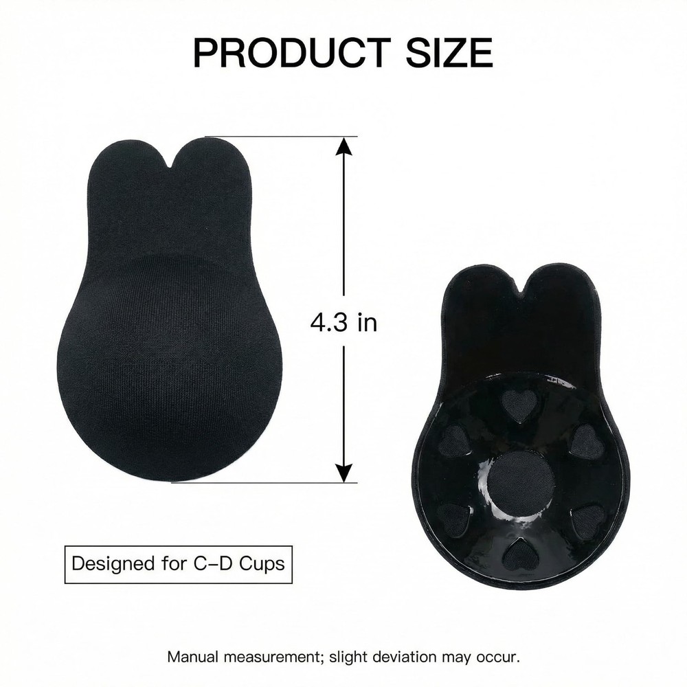 2PCS Sticky Bra, Backless Strapless Adhesive Push Up Large-X-Large, No