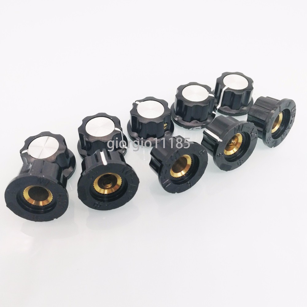 10pcs Plastic Control Round Srew Type Pot Potentiometer Knob MF-A01