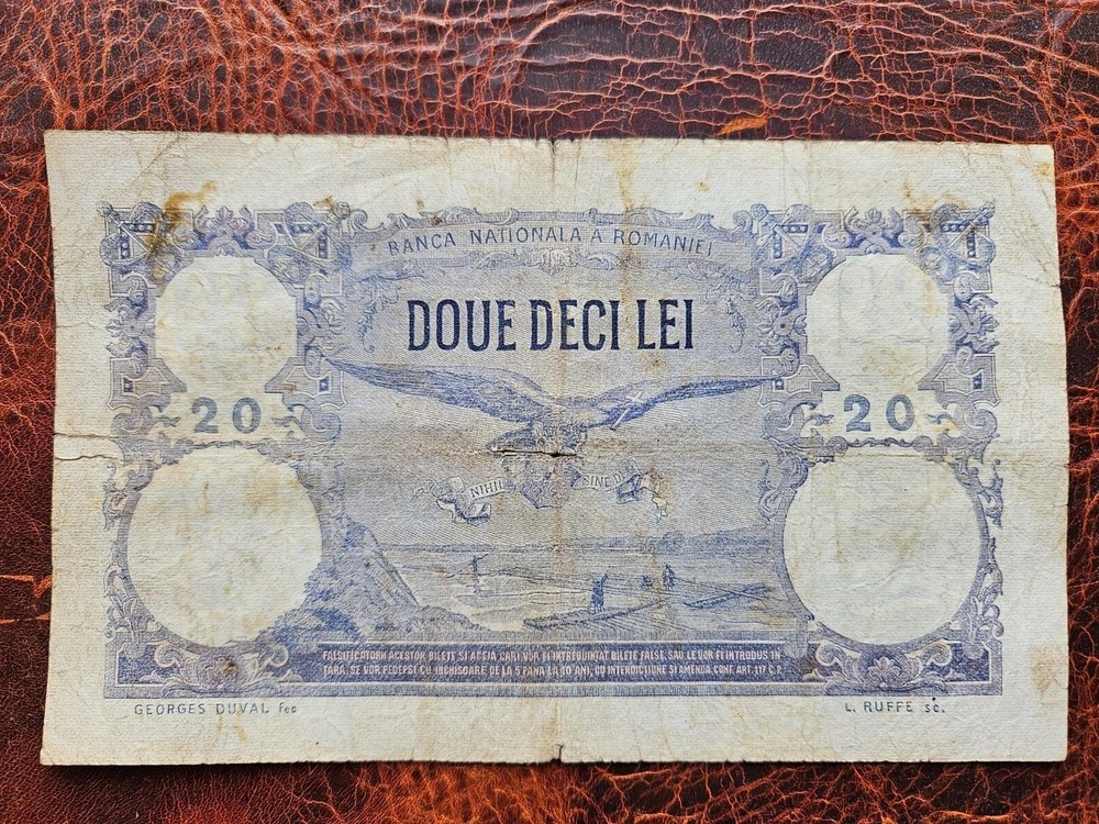 Romania 20 lei 1922 rare banknote