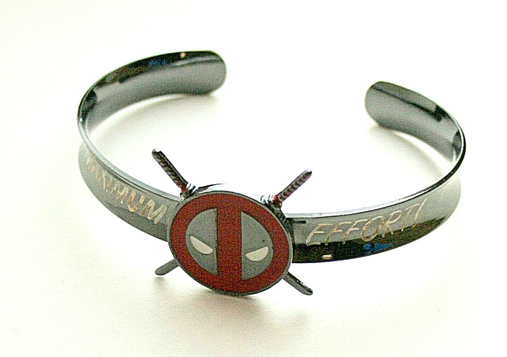 Marvel Comics Deadpool Logo Bangle Maximum Effort Bracelet New NOS Box