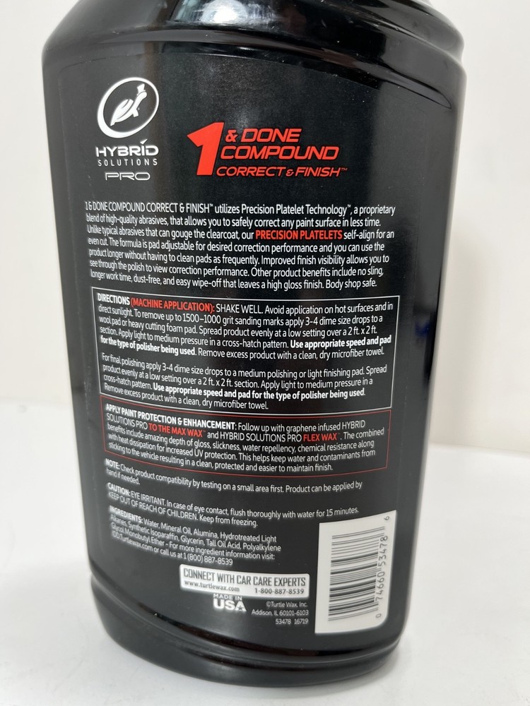 TURTLE WAX Hybrid Solutions Pro PRECISION PLATELET Technology 1 & Done, 16 fl.oz