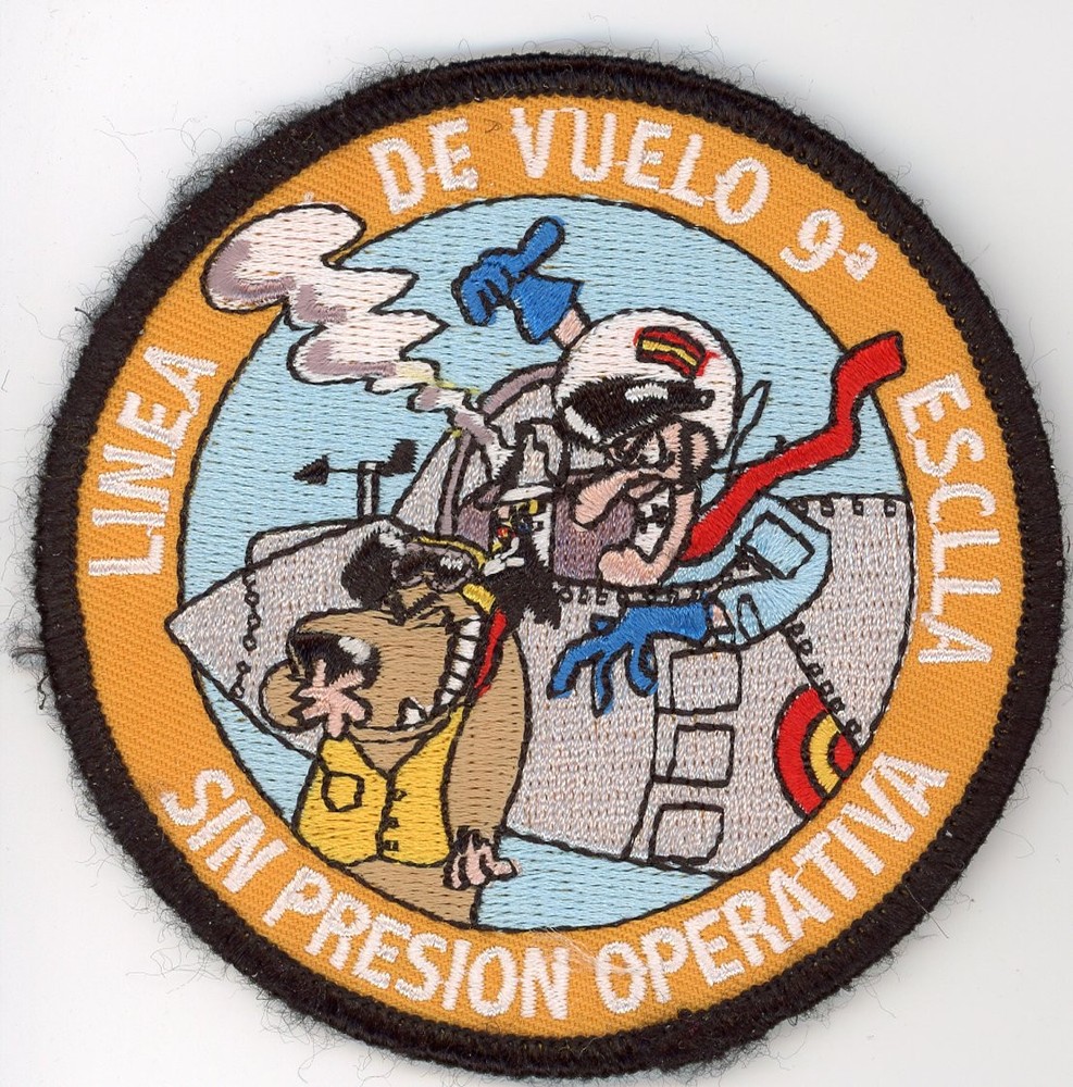 PATCH SPAIN NAVY 9th SQUADRON AV-8B HARRIER II IRON ON FLIGHT LINE PARCHE
