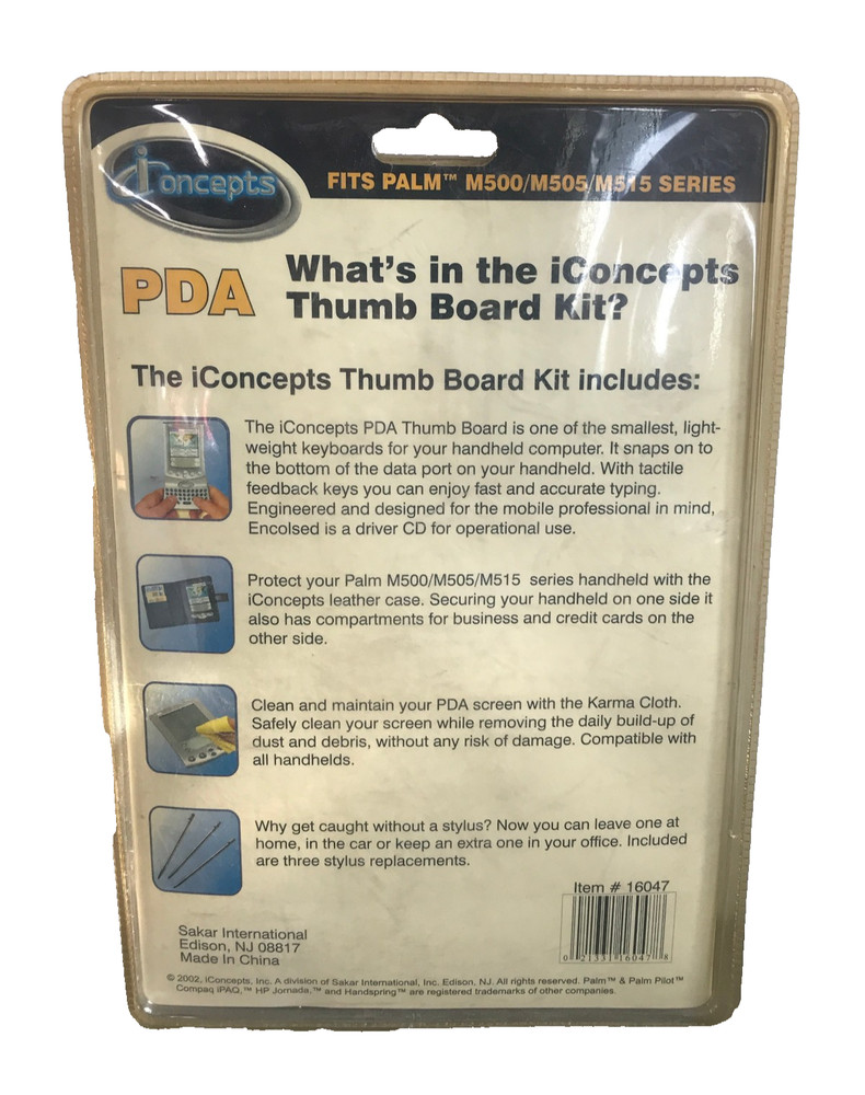 PDA Thumb Board Kit By I-concepts -In Clamshell Packaging *Check Description