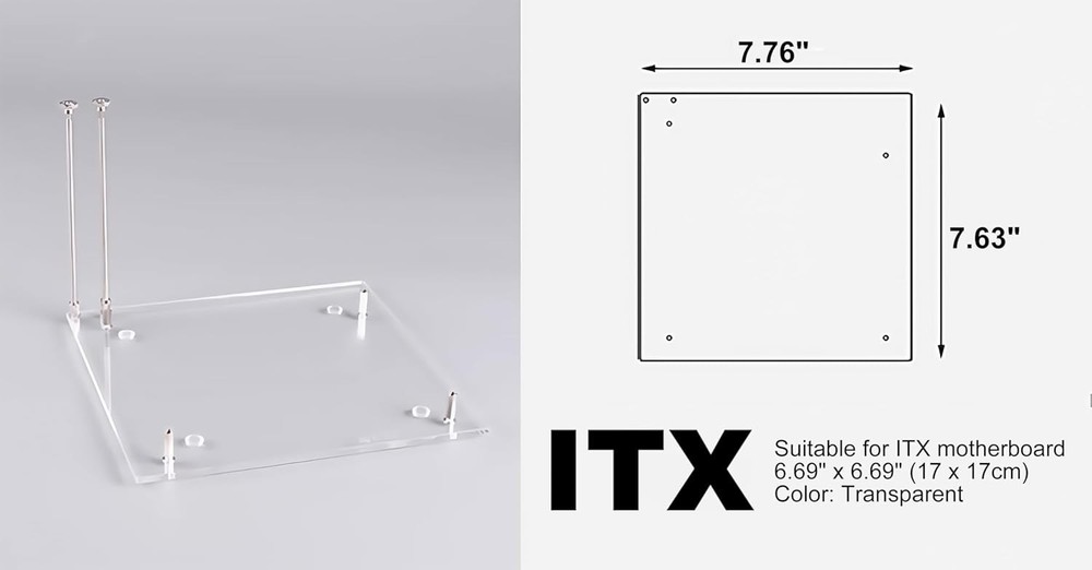 Durable Acrylic ITX Bench - Lightweight and Stylish PC Building Solution