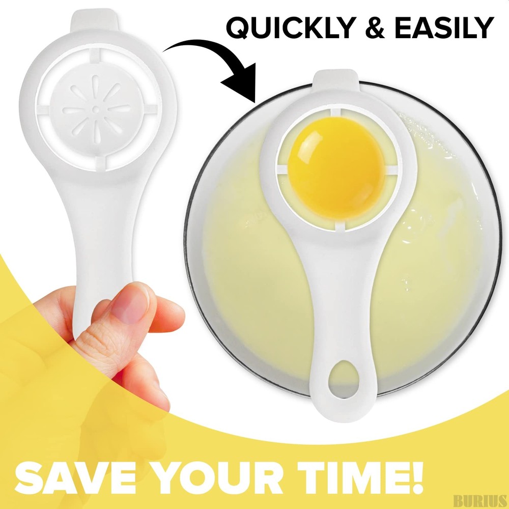 3-PACK Tool Yolk White Separator - Egg Divider Strainer ---, Plastic