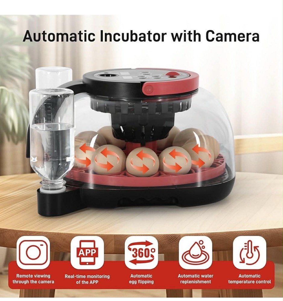 12 Egg Incubator Automatic Turner Digital Temperature Control Chicken Duck Hatch