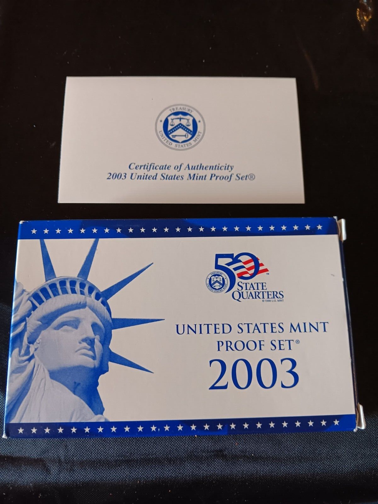 2003 US Mint proof set box w/coa,no coins