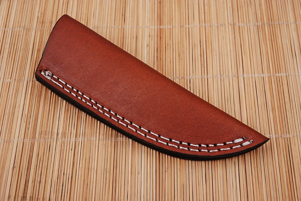CUSTOM HAND MADE PURE LEATHER SHEATH FOR FIXED BLADE KNIFE AH