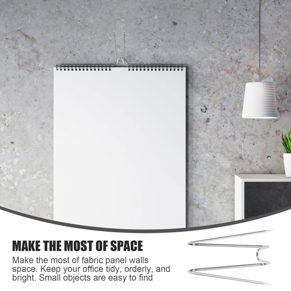 20 Pcs Fabric Panel Wall Wire Hooks Picture Frame Hanger Sharp