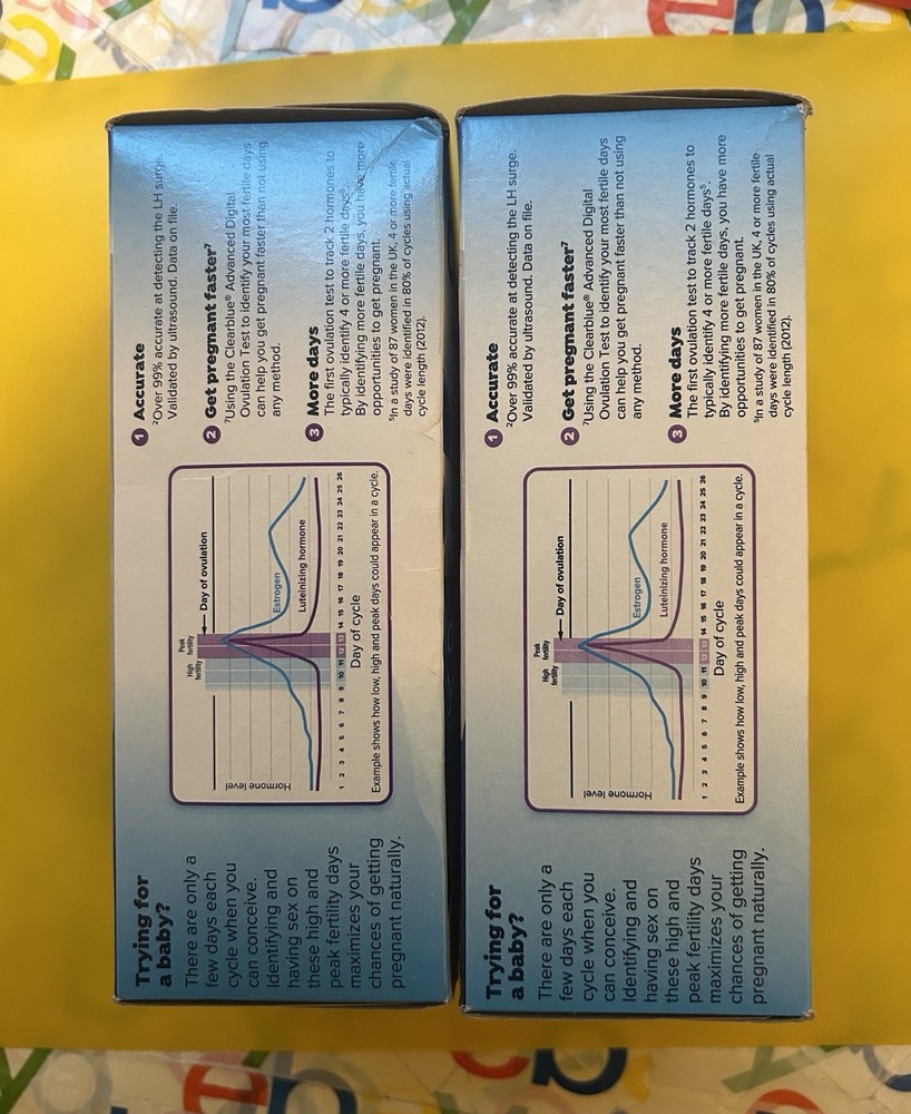 2Pk Advanced Digital Ovulation Tests Kit 30+2 exp 5/2027 and 12/2026