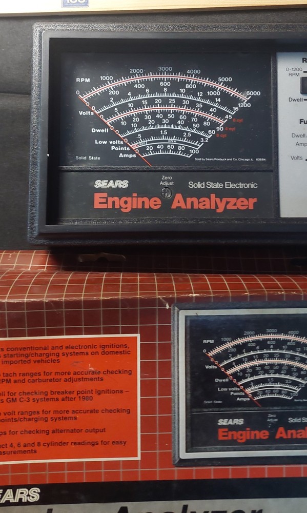 Vintage Sears Engine Analyzer Model 2163. Made In USA
