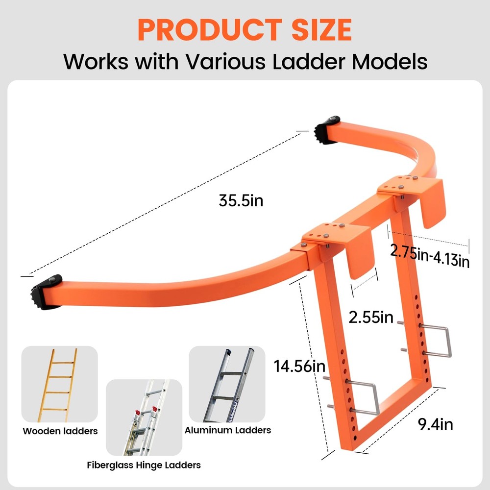 Ladder Stabilizer Standoff with Extension Ladder Accessory