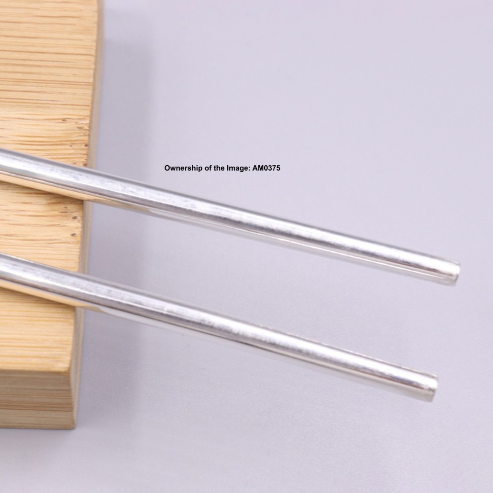 Fine Silver 999 Pure Silver Health Chopsticks Flatware Plain Glossy Handle