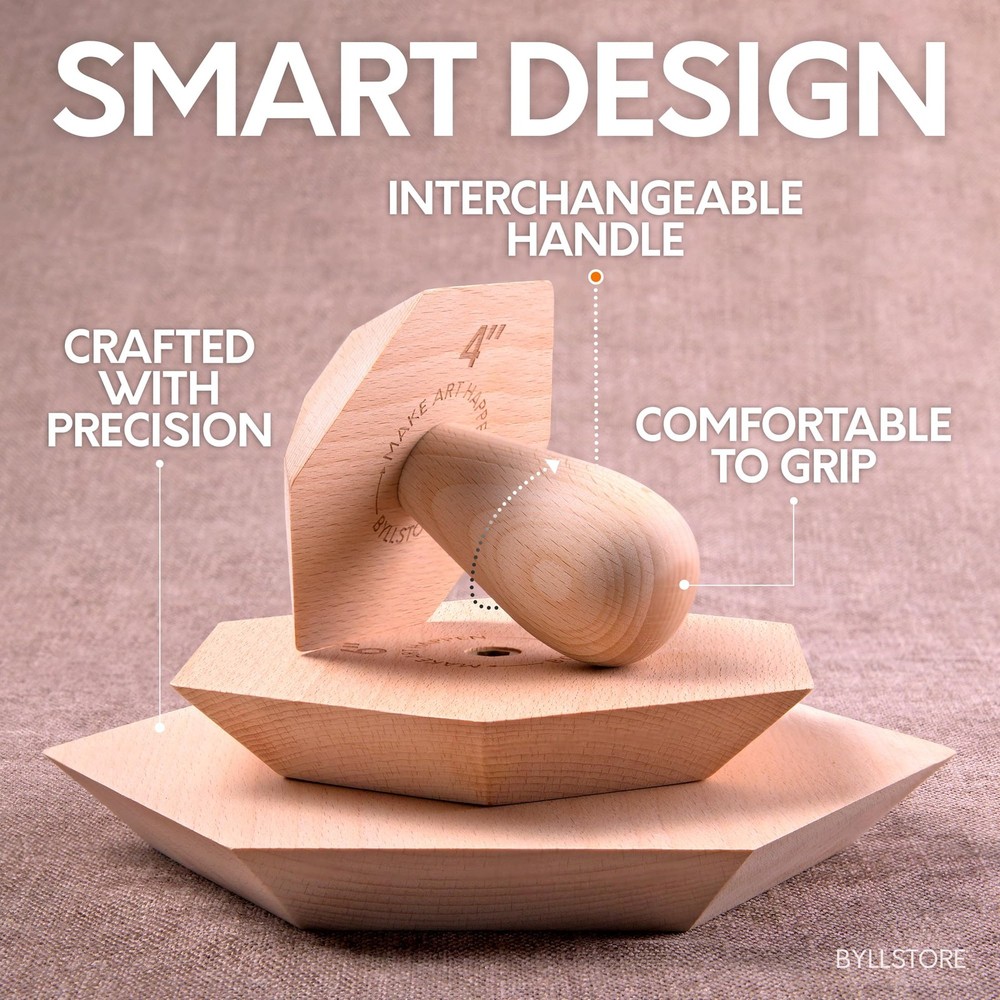 3-Pack Hexagonal Pottery Molds | Create Bowls & Plates | 4″ 6″ & 8″ Ceramic T...