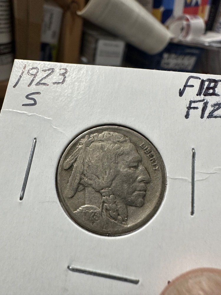 1923 s buffalo nickel F+