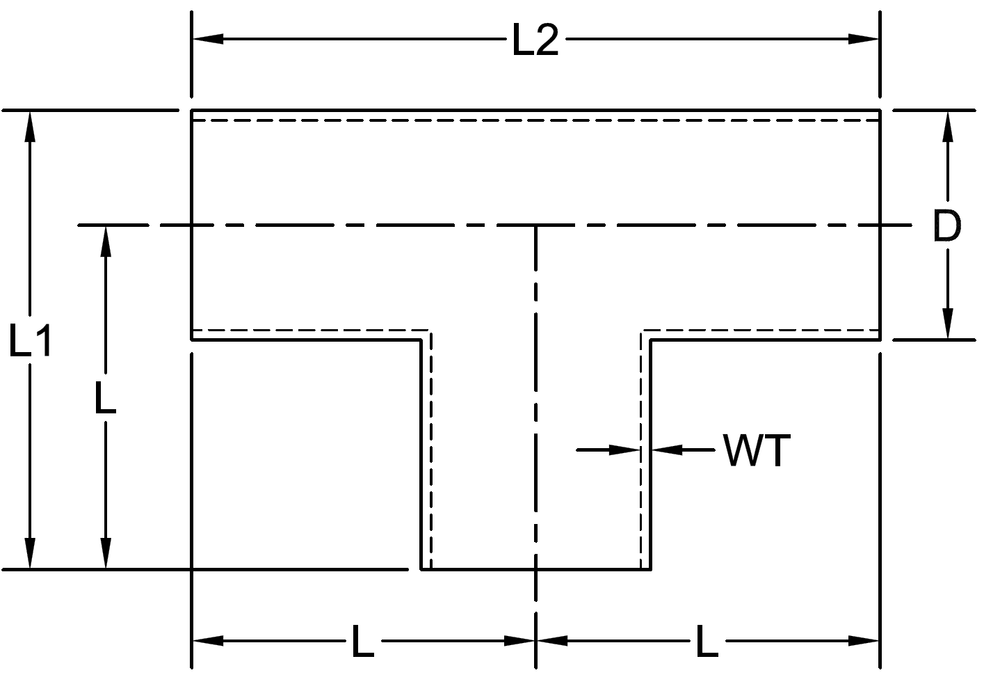 Long Tee | Weld 2 inch - Sanitary SS304