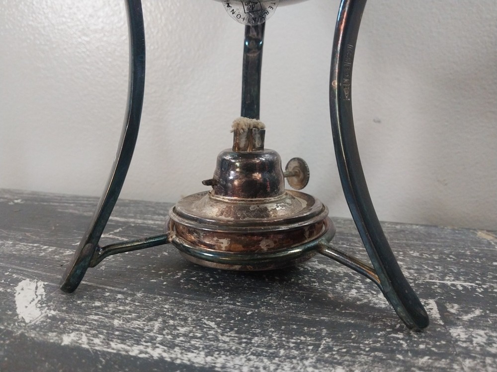 Silver-Plated Coffee or Tea Urn Warmer w/Burner