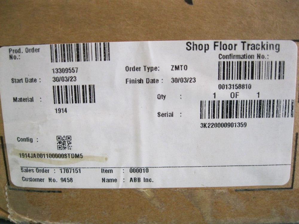 ABB Commander 1900 Chart Recorder C1914JA001100000STD 100-240 VAC (H1)