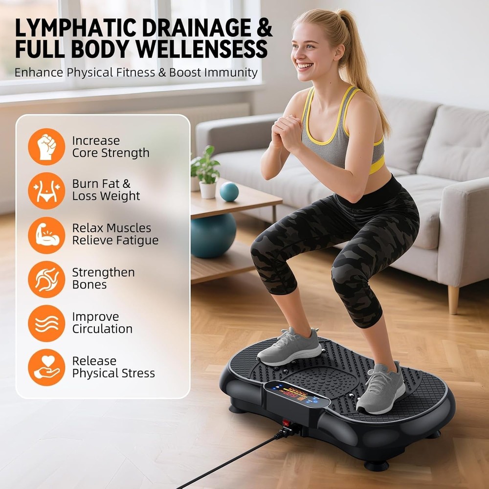 Vibration Plate Exercise Machine 2025 Upgraded Vibrating Plate for Lymphatic ...