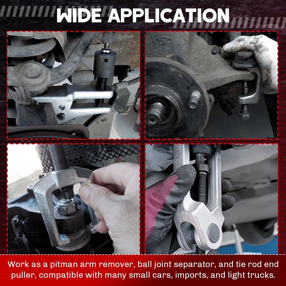 weyleity 5-in-1 Ball Joint Separator | Pitman Arm Puller Tie Rod End Tool Red