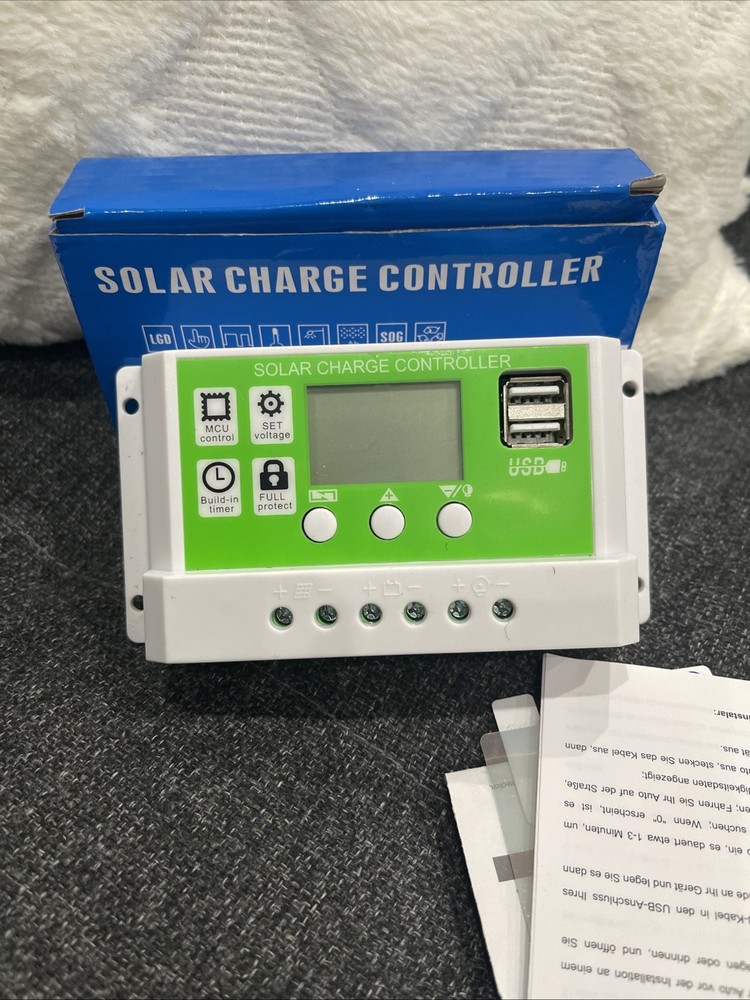 12/24V 30A Solar Panel Lithium Ion Battery PWM Regulator Charge Controller