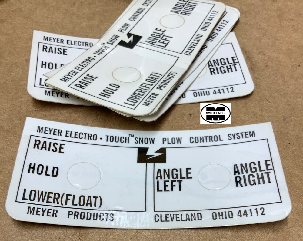Meyer 21956 Two Toggle Switch Control Decal - Classic 70's and 80's