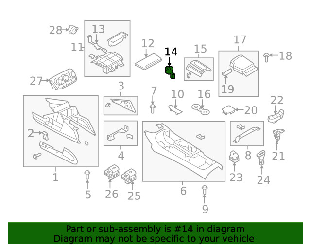 Genuine Audi Lighter Assembly Retainer 1J0-919-341-A
