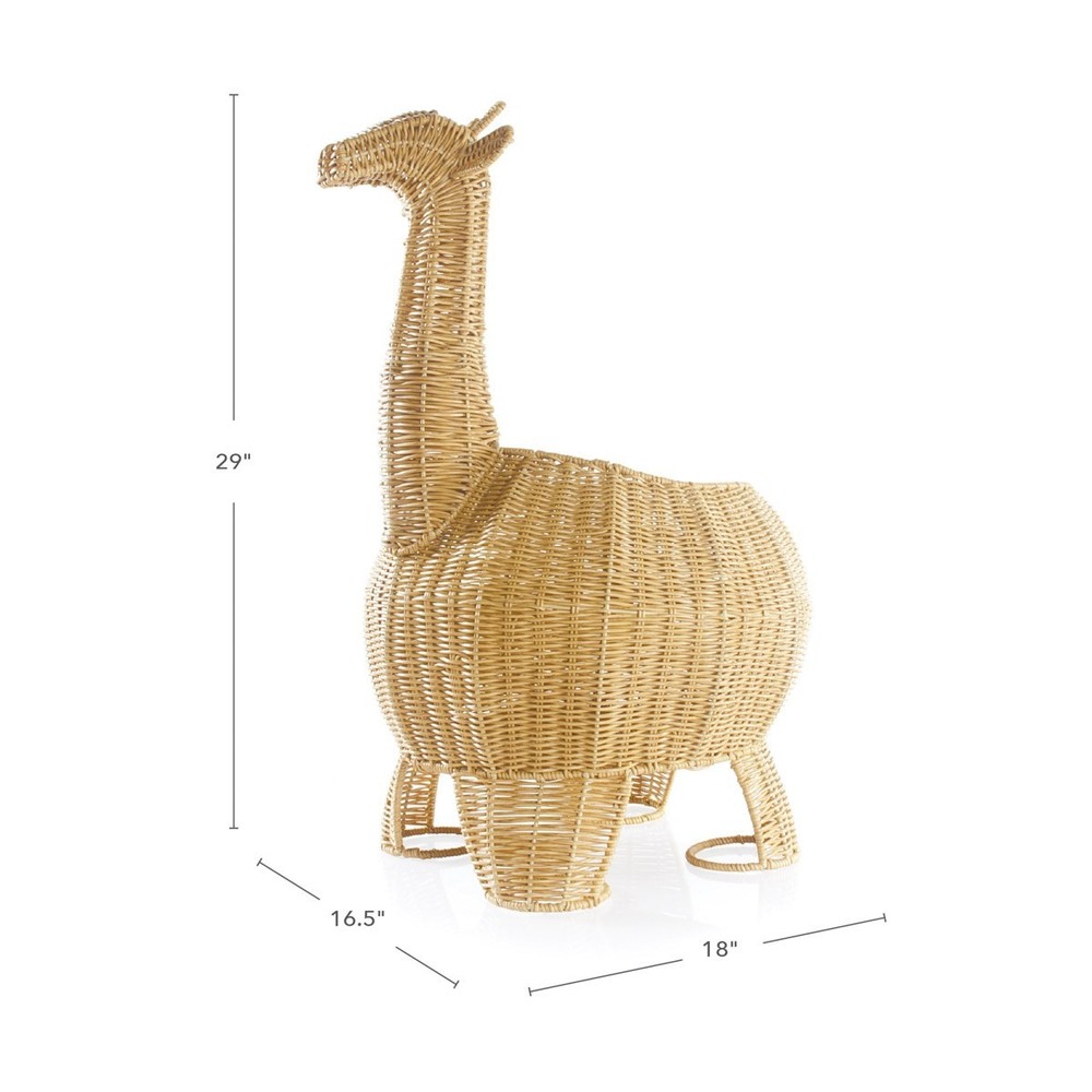 Kaplan Early Learning Giraffe Shaped Washable Wicker Floor Basket