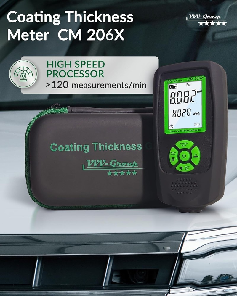 Ruby Probe Coating Thickness Meter for Accurate Measurements on Vehicle Surfaces